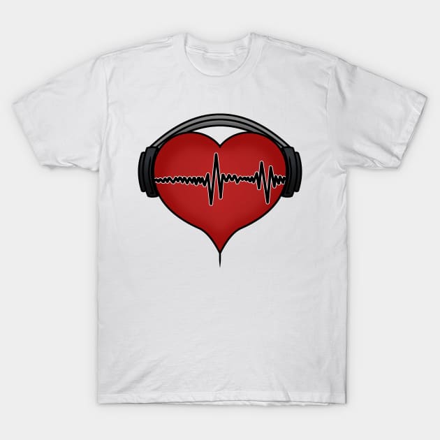 HeartBeat - White T-Shirt by thearkhive